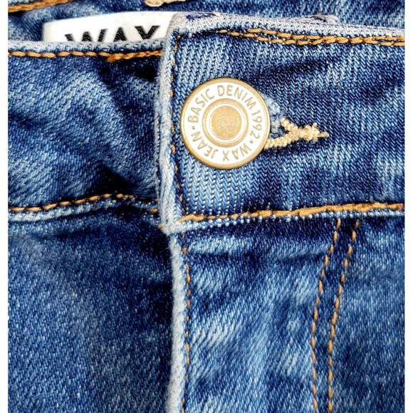 Wax Jean Collection Juniors 3XL Blue Jean Denim Stretch Booty Shorts 35" Waist - Picture 3 of 12